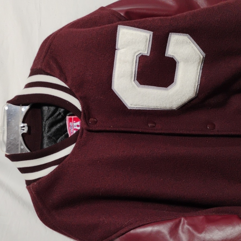 FLASH SALE! RARE! Awards USA Vintage Varsity Wool Leather Bomber Jacket (A-76) - Picture 2 of 13